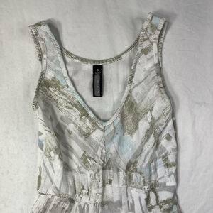 Inizio Italy Linen Lagenlook Dress Womens Small Asymmetric Bubble Boho